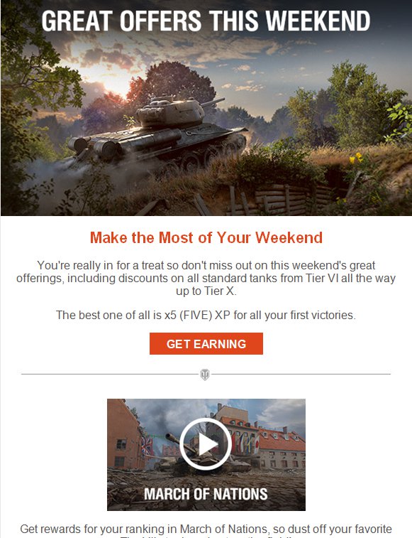 World of tanks offers